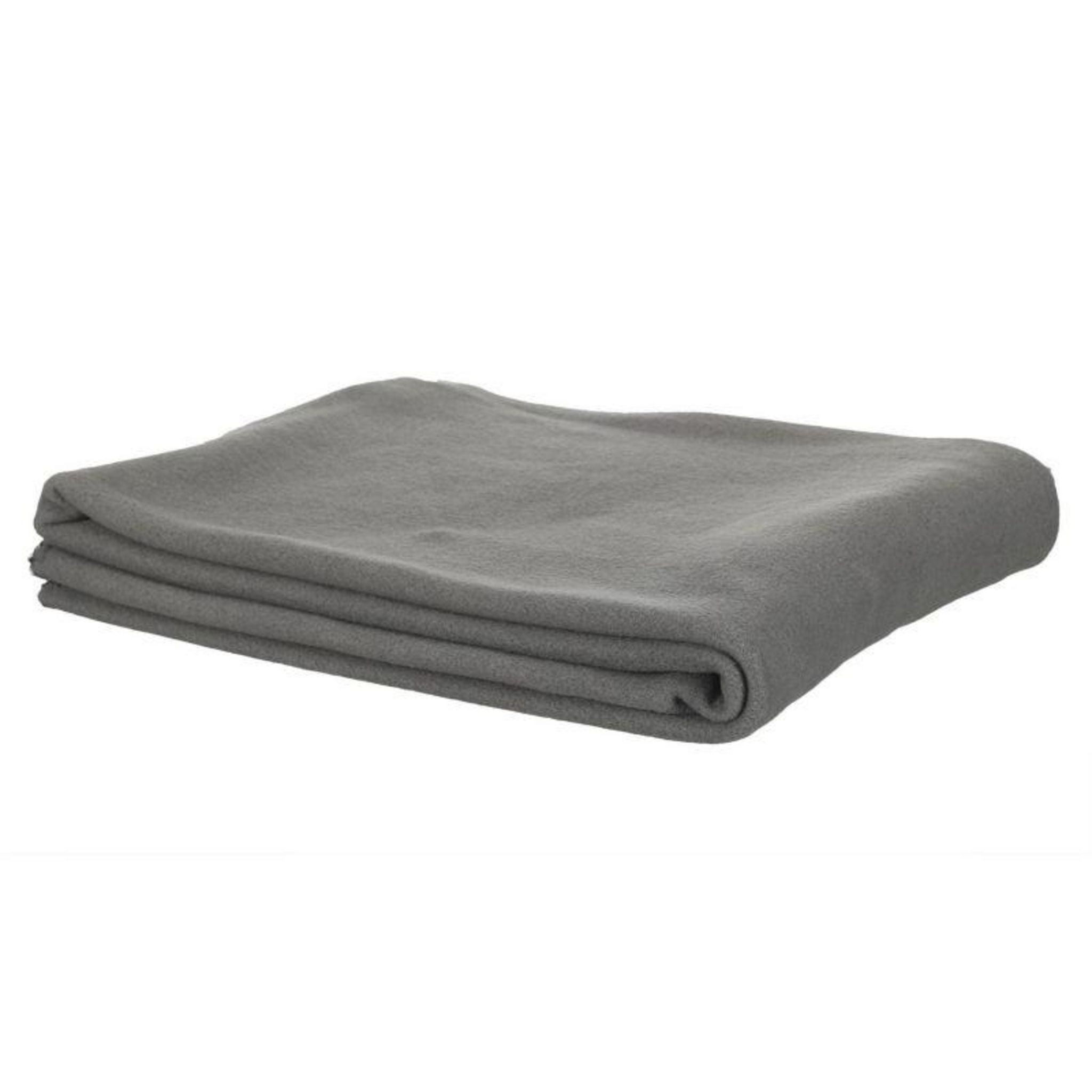 Plaid Polaire Uni "coral Fleece" 125x150cm Bleu Canard à Prix