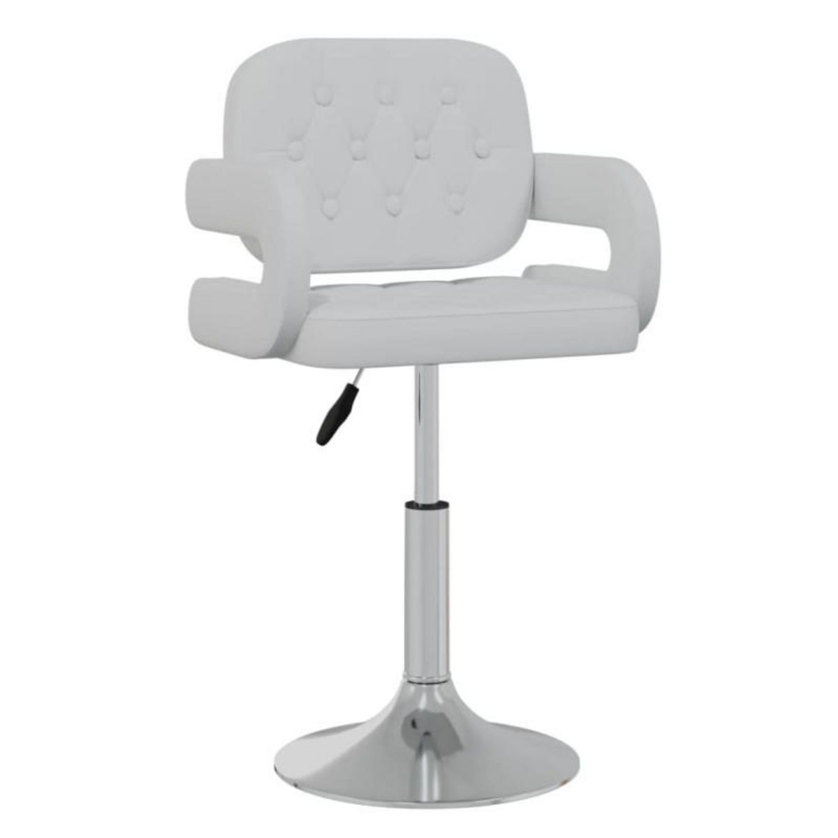 VIDAXL Chaises pivotantes à manger lot de 2 blanc similicuir