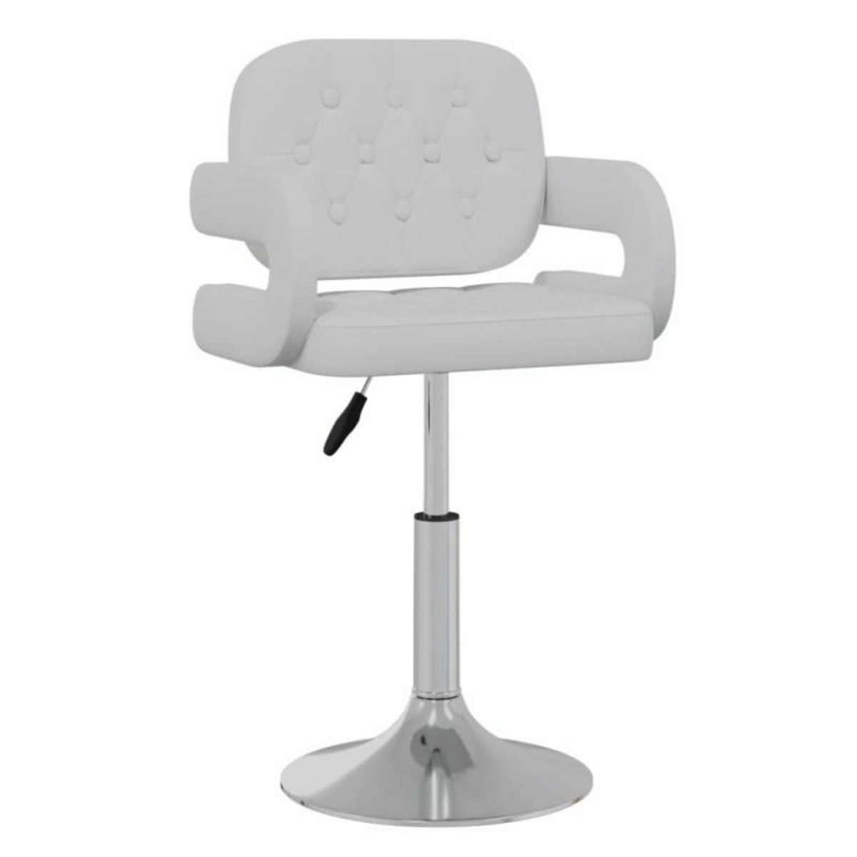 VIDAXL Chaises pivotantes à manger lot de 2 blanc similicuir