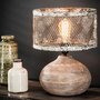 NOUVOMEUBLE Lampe de table en bois et métal industrielle MARTA