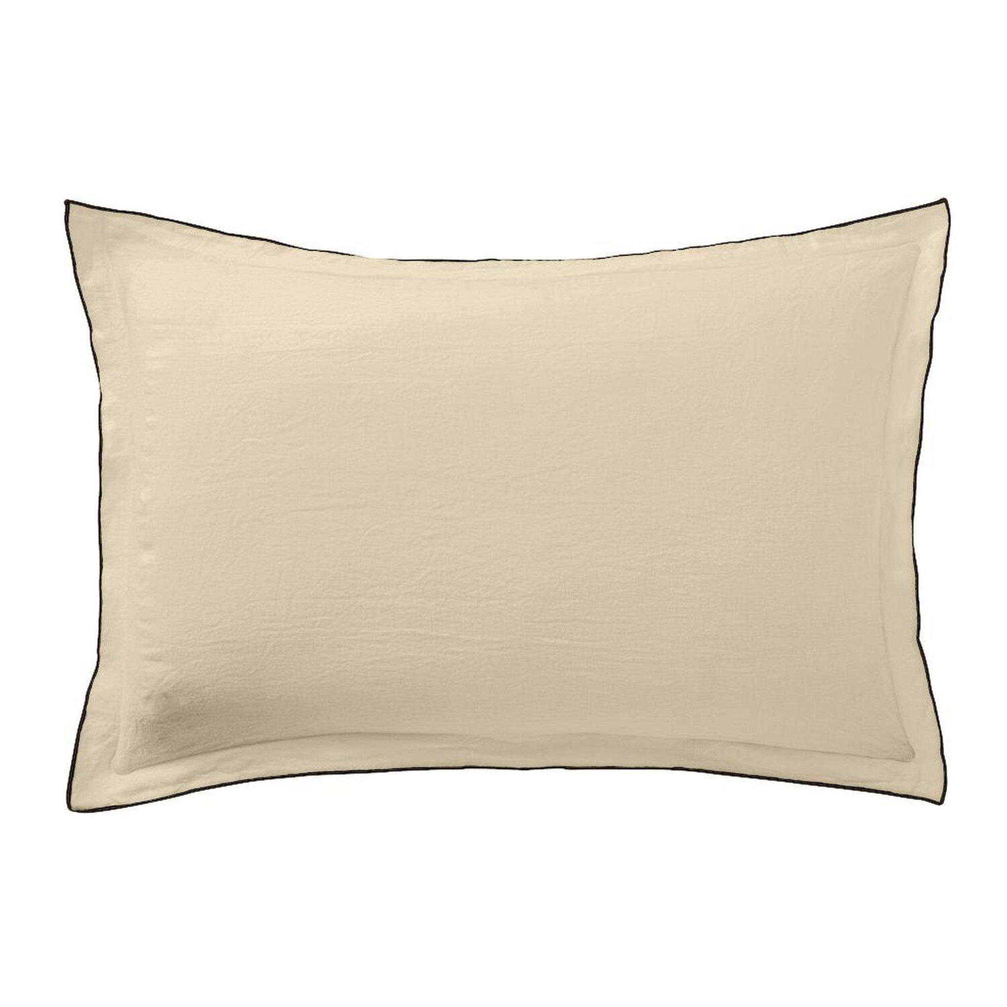 Voir la diapositive 1 : BATON ROUGE Lot de 2 taies d'oreille 100%lin lavé 160g, signature