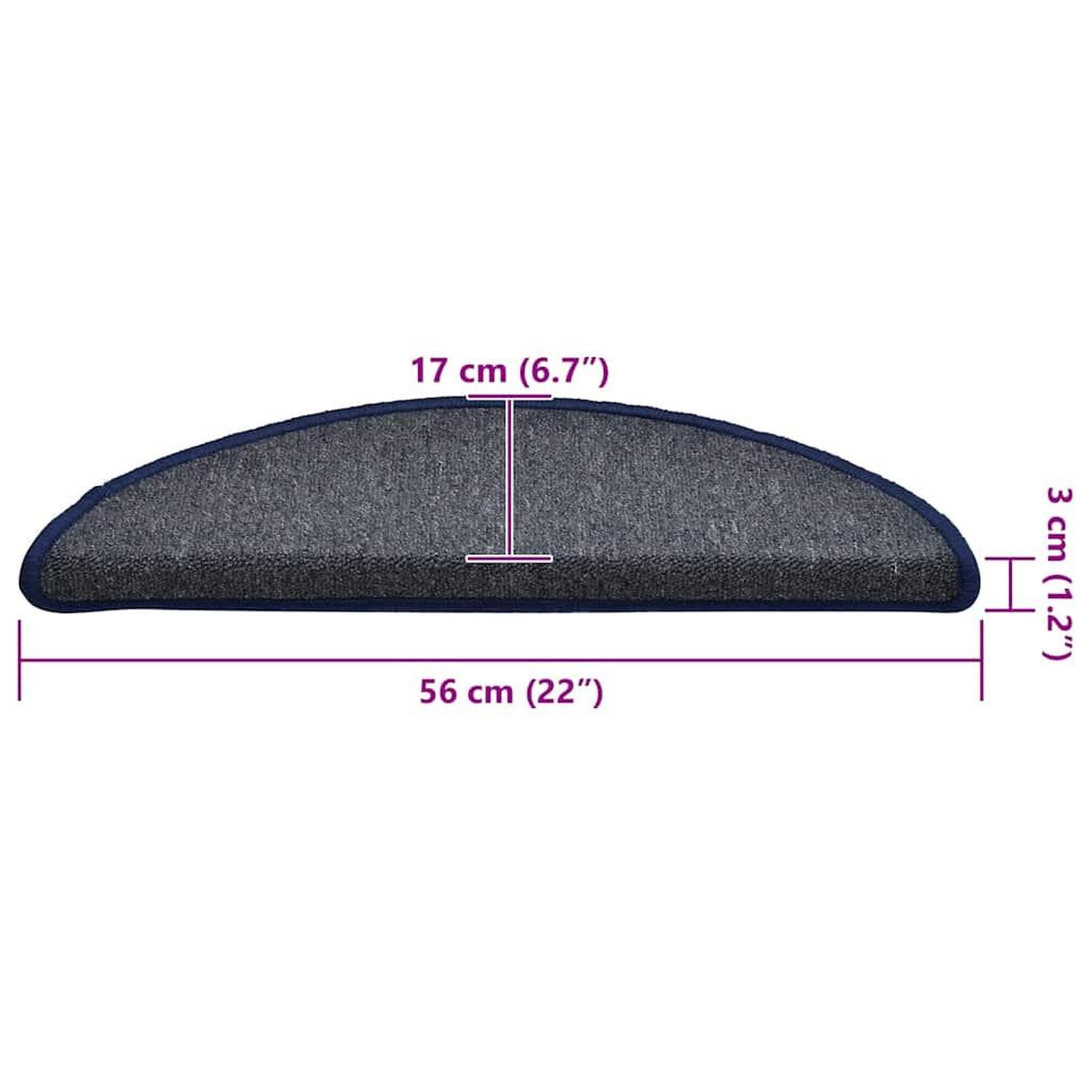 Voir la diapositive 6 : VIDAXL Tapis d'escalier 30 pcs gris fonce et bleu 56x17x3 cm