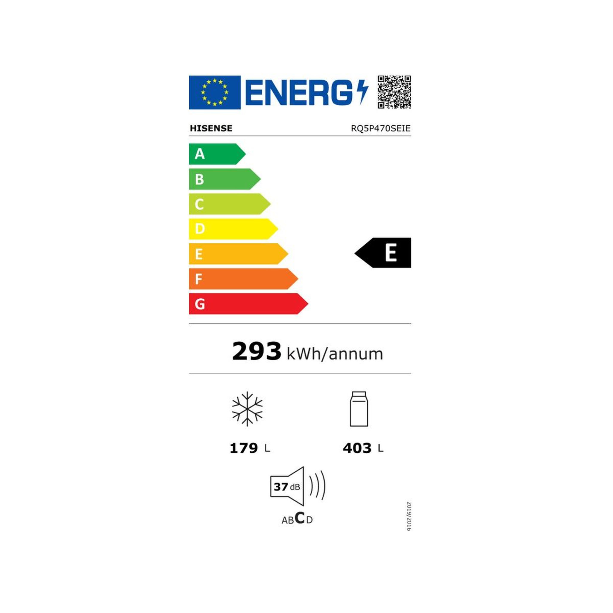 Voir la diapositive 2 : Hisense Réfrigérateur américain 79.4cm 482l nofrost - rq5p470seie
