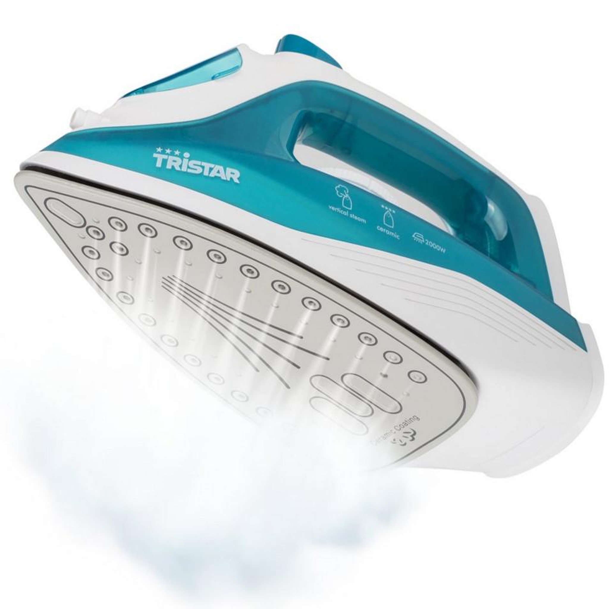 Voir la diapositive 2 : TRISTAR Fer à repasser vapeur 2000w 16g/mn - st8300