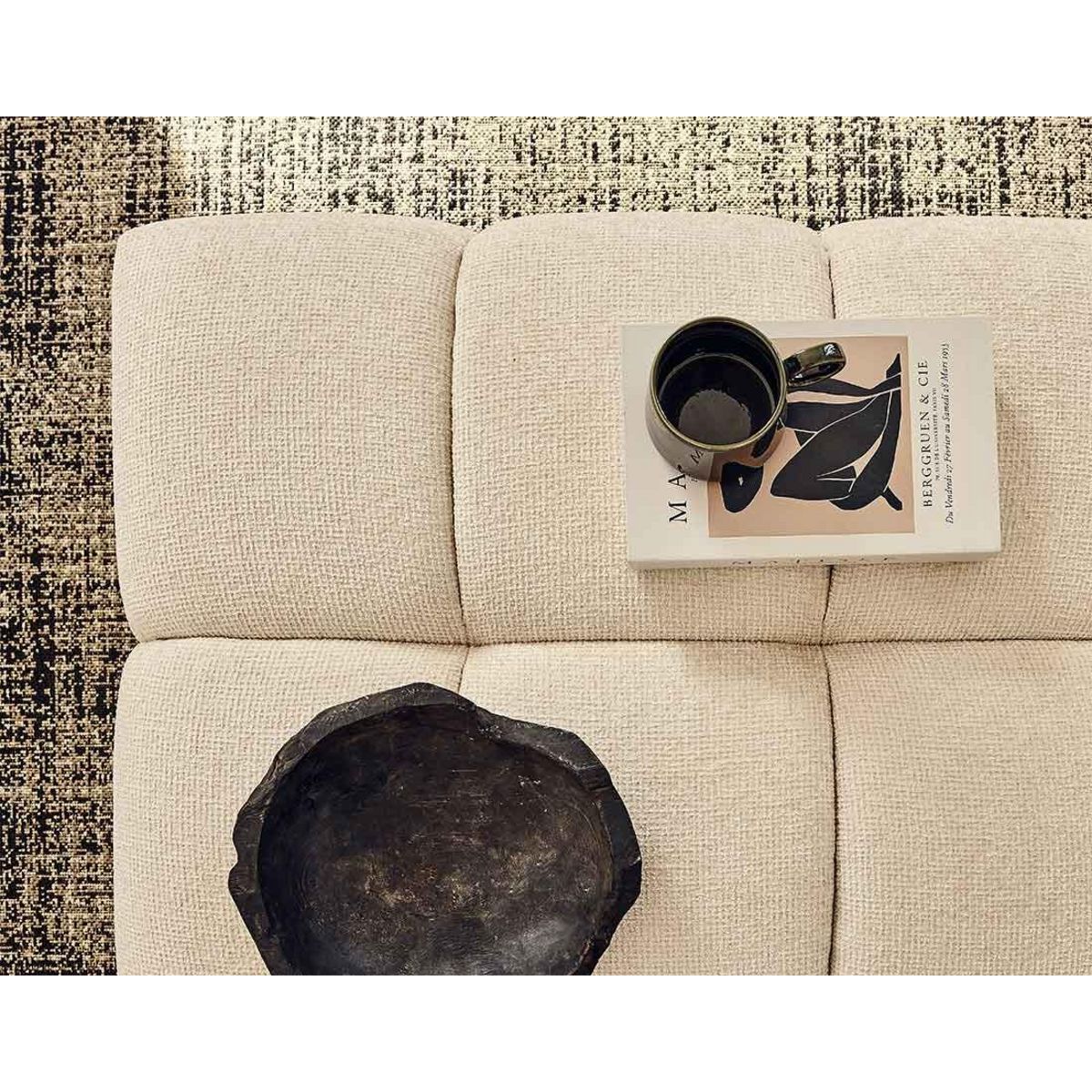 LISA DESIGN Suzano - pouf en tissu texturé