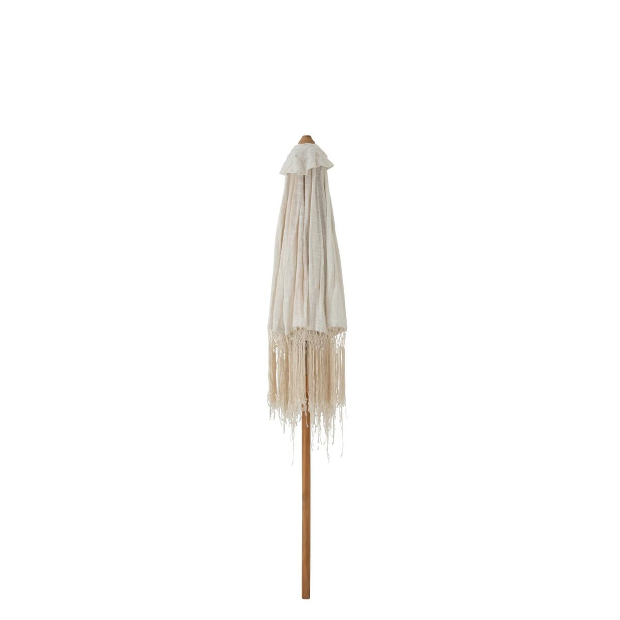 Voir la diapositive 5 : J-LINE Parasol déco en macramé  bali  250cm écru
