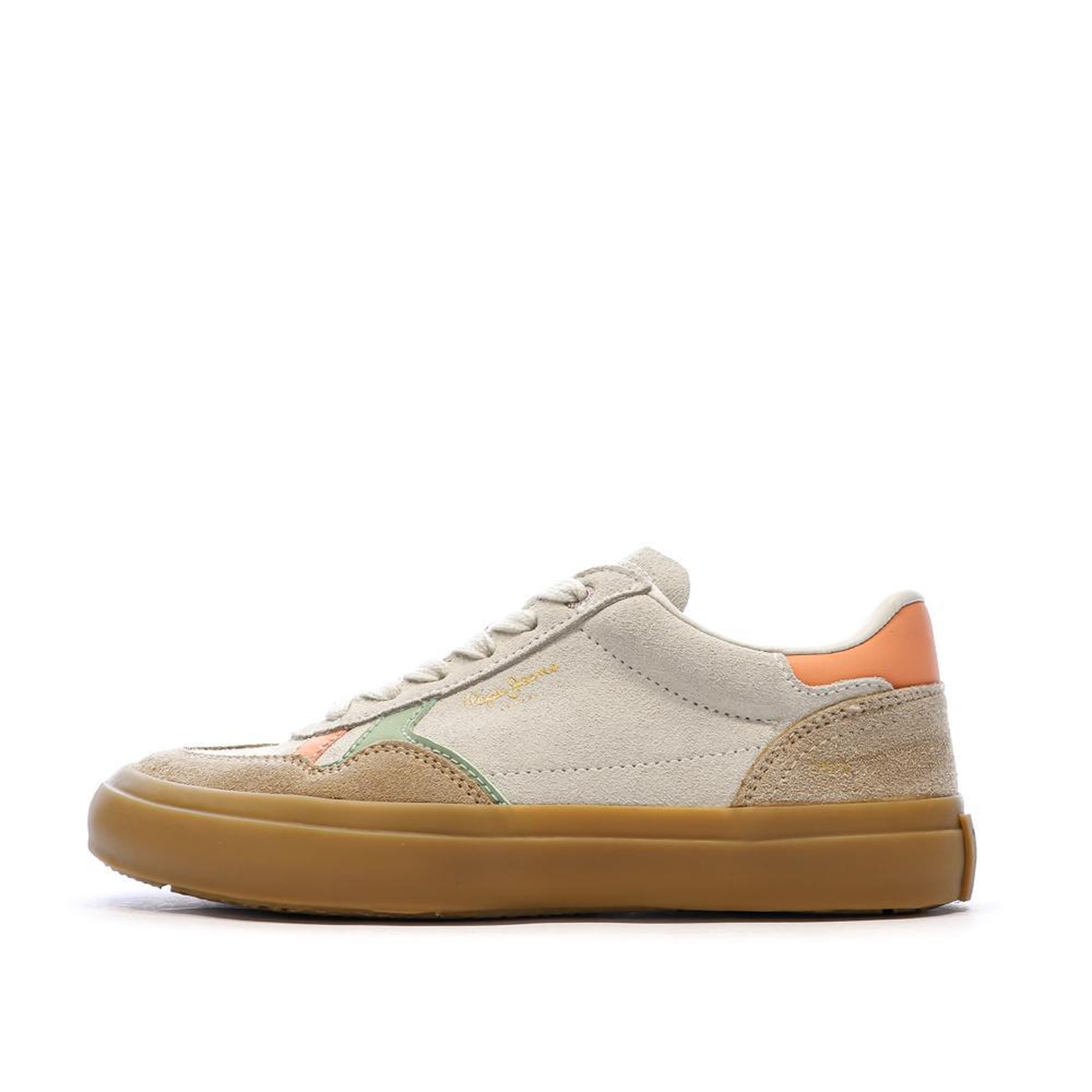 Voir la diapositive 1 : Pepe Jeans Baskets Beige/Rose Femme Pepe Jeans Travis