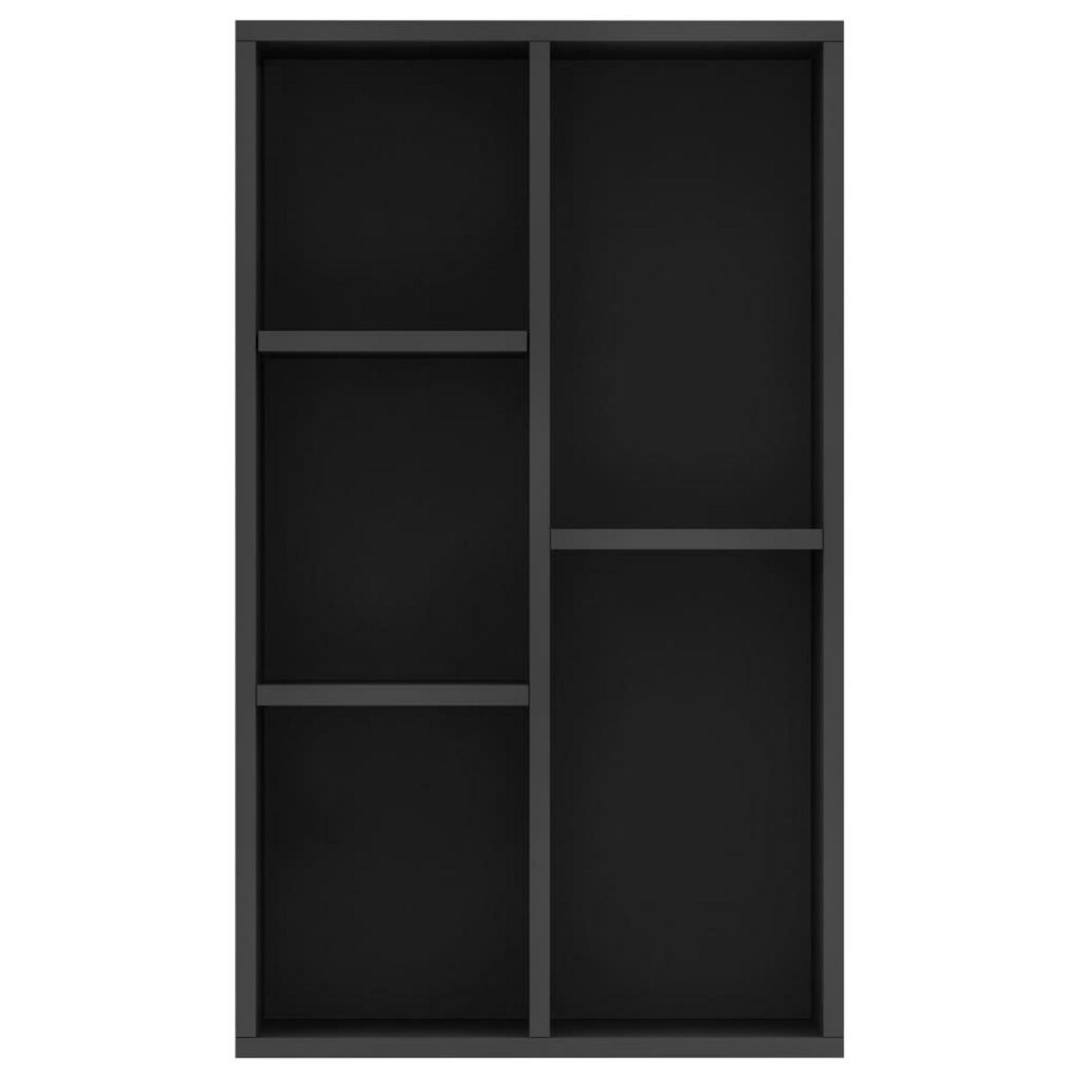 VIDAXL Bibliotheque/Buffet Noir 50x25x80 cm Bois d'ingenierie