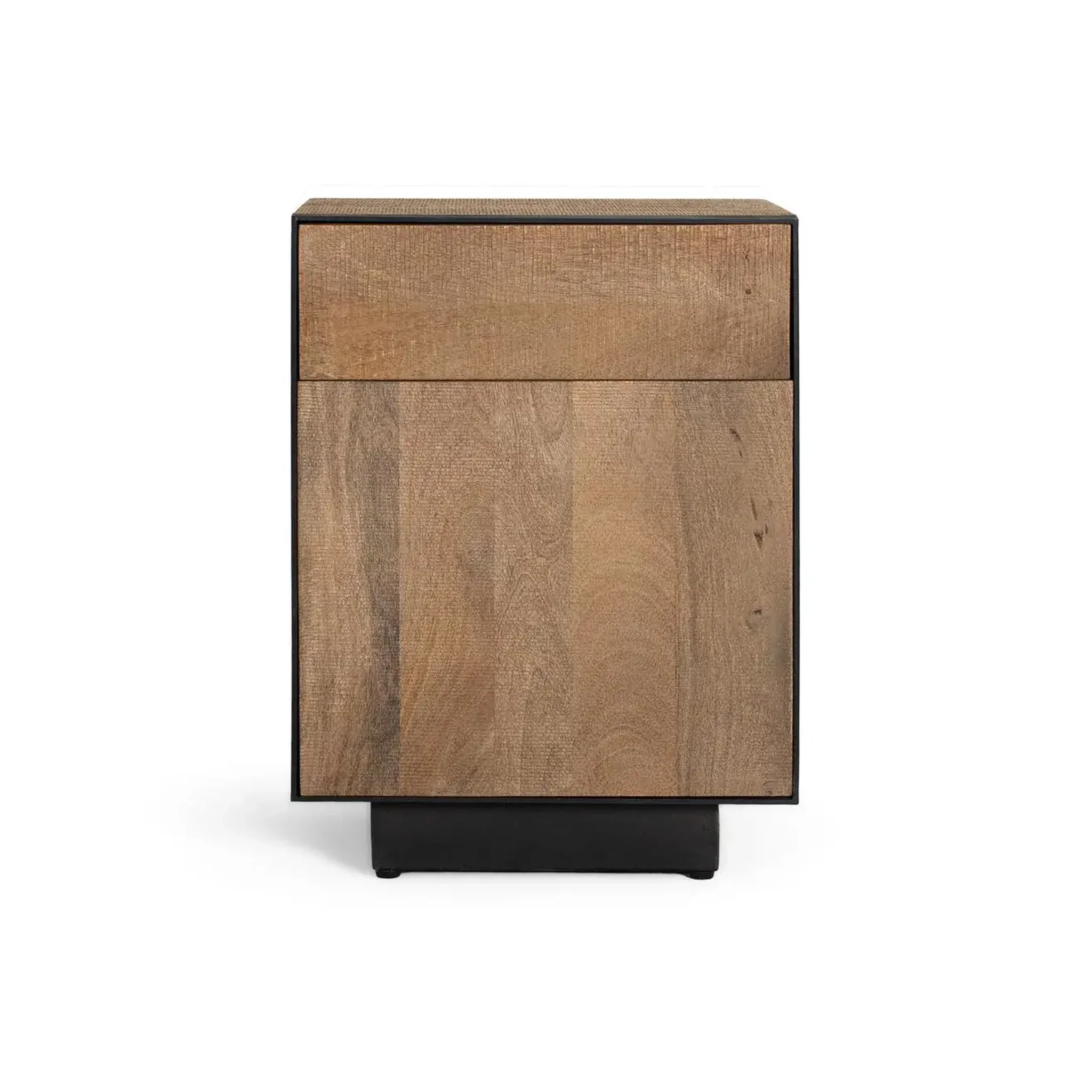 GINER Y COLOMER SL Table de chevet en bois de manguier 45 cm style industriel moderne