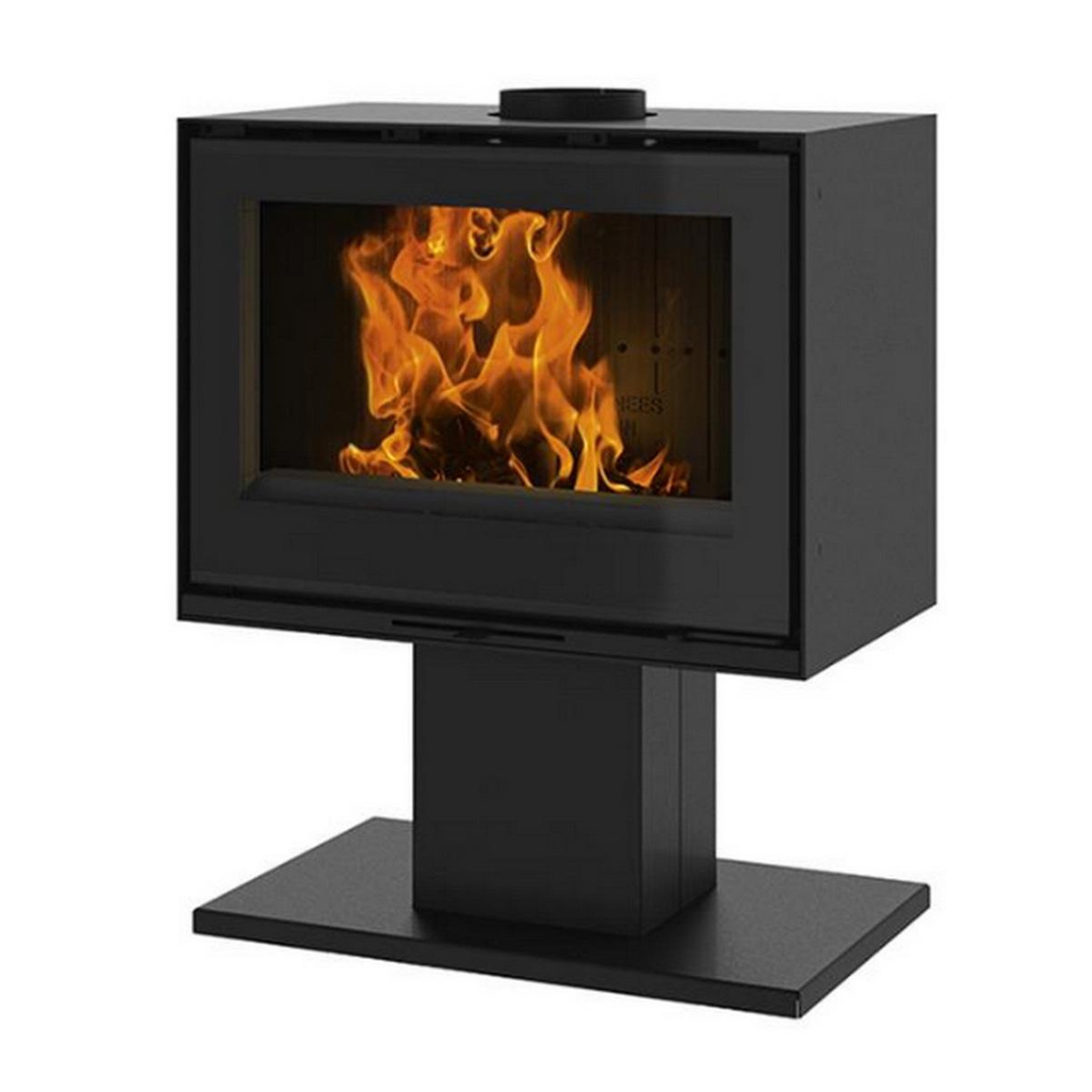 Godin Poêle à bois 10kw noir - 411202ANTH