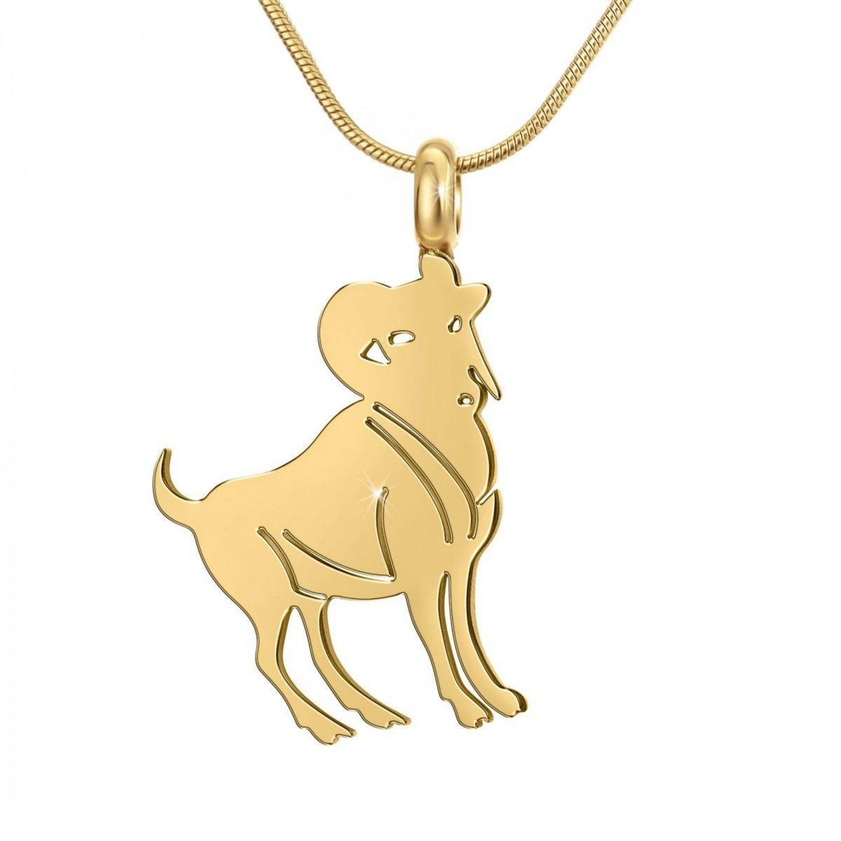 SC BOHEME Collier astrologie  Bélier  SC Bohème en Acier Finement doré