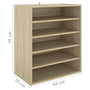 Voir la diapositive 6 : VIDAXL Armoire a chaussures Chene sonoma 60x35x70 cm Bois d'ingenierie