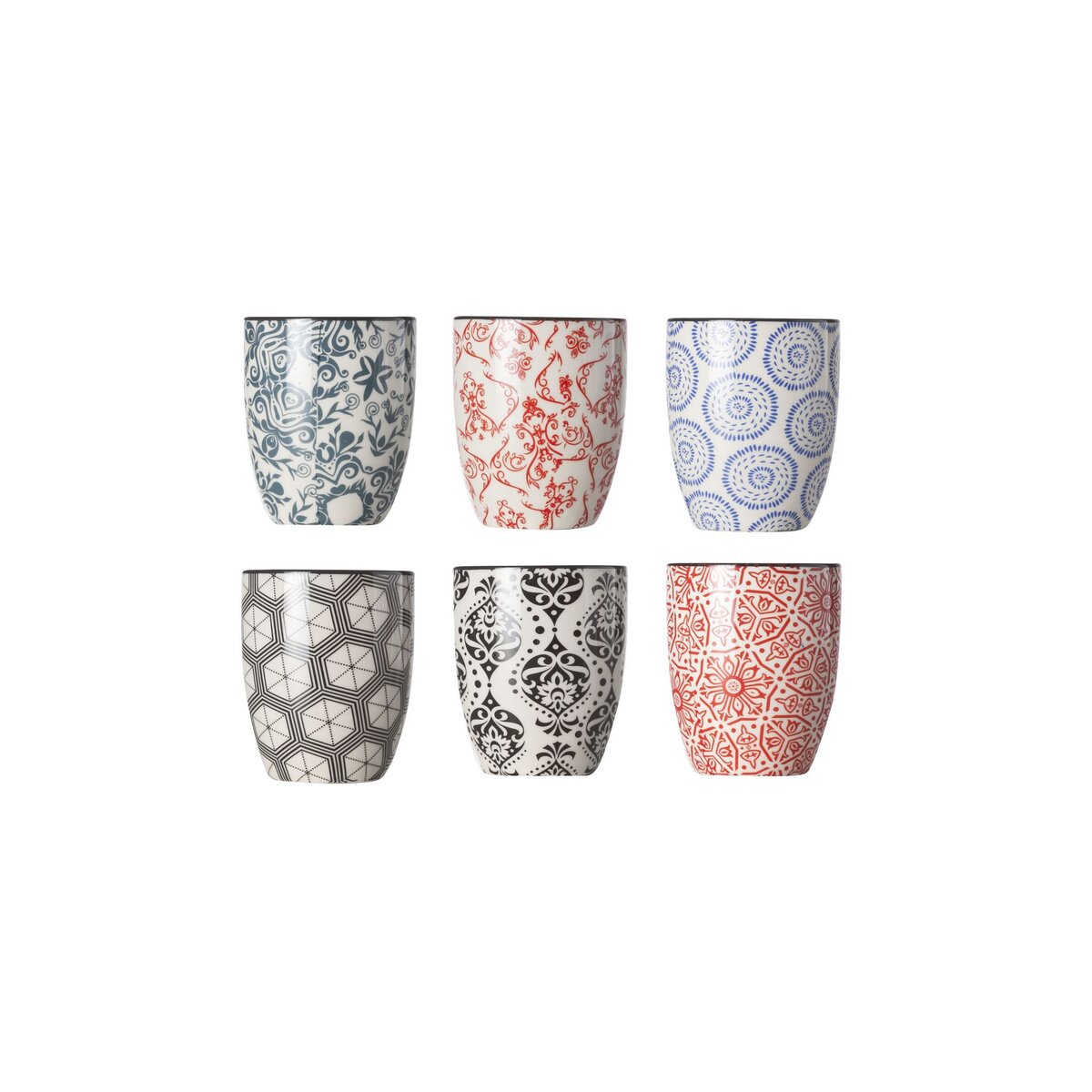 Cosy&Trendy Lot de 6 tasses DELIRIO 9 cl