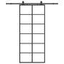 Voir la diapositive 2 : VIDAXL Porte coulissante kit de quincaillerie noir 90x205 cm verre ESG