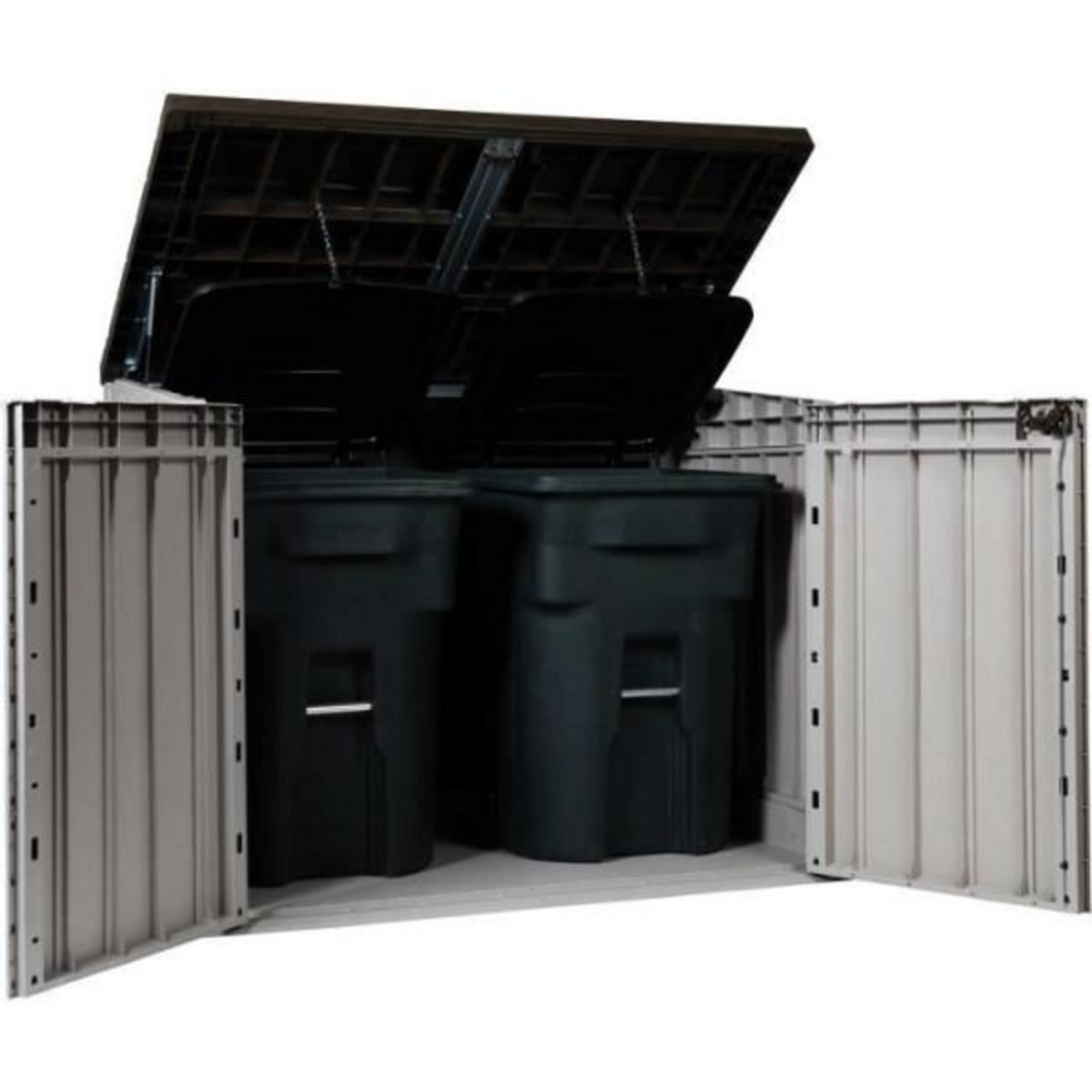 Toomax Coffre de jardin - TOOMAX - STORAWAY PLUS 2XL - Résine - Capacité 2270L - Taupe et marron