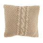 Voir la diapositive 1 : Paris Prix Coussin en Tricot Tressé  Helena  50x50cm Beige