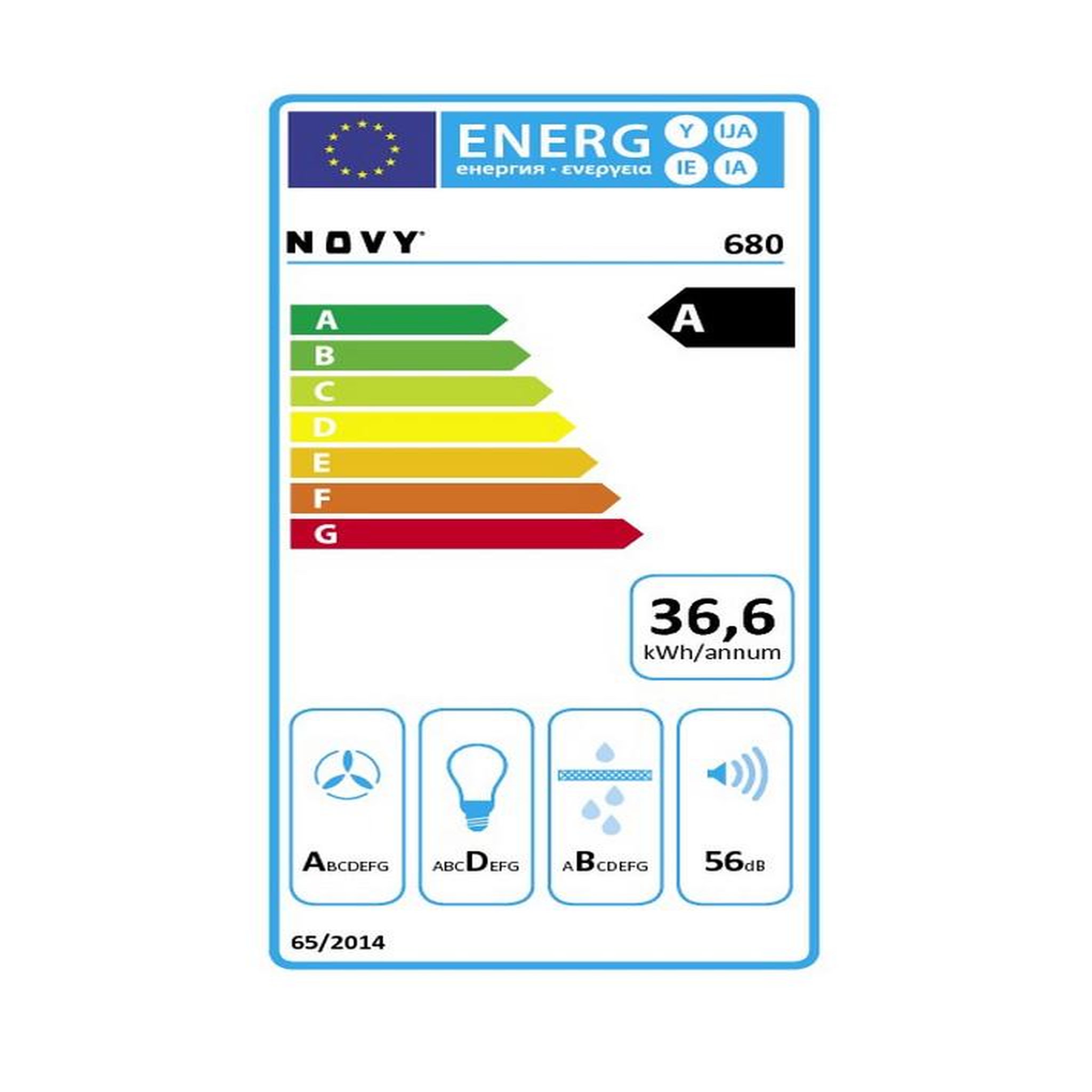 Voir la diapositive 2 : Novy Groupe filtrant 52cm 65db 652m3/h blanc - 680