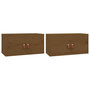 Voir la diapositive 2 : VIDAXL Armoires murales 2pcs Marron miel 60x30x30cm Bois de pin massif