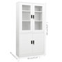 Voir la diapositive 6 : VIDAXL Armoire de bureau Blanc 90x40x180 cm Acier