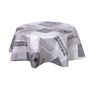 Voir la diapositive 1 : HABITABLE Nappe en toile cirée ronde Run - Diam. 135 cm - Gris