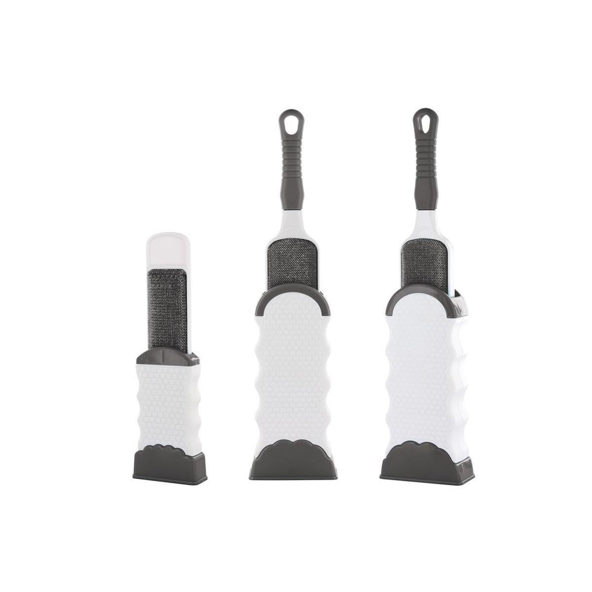 Paris Prix Lot de 2 Brosses pour Textile  Anti-Peluches  32cm Gris