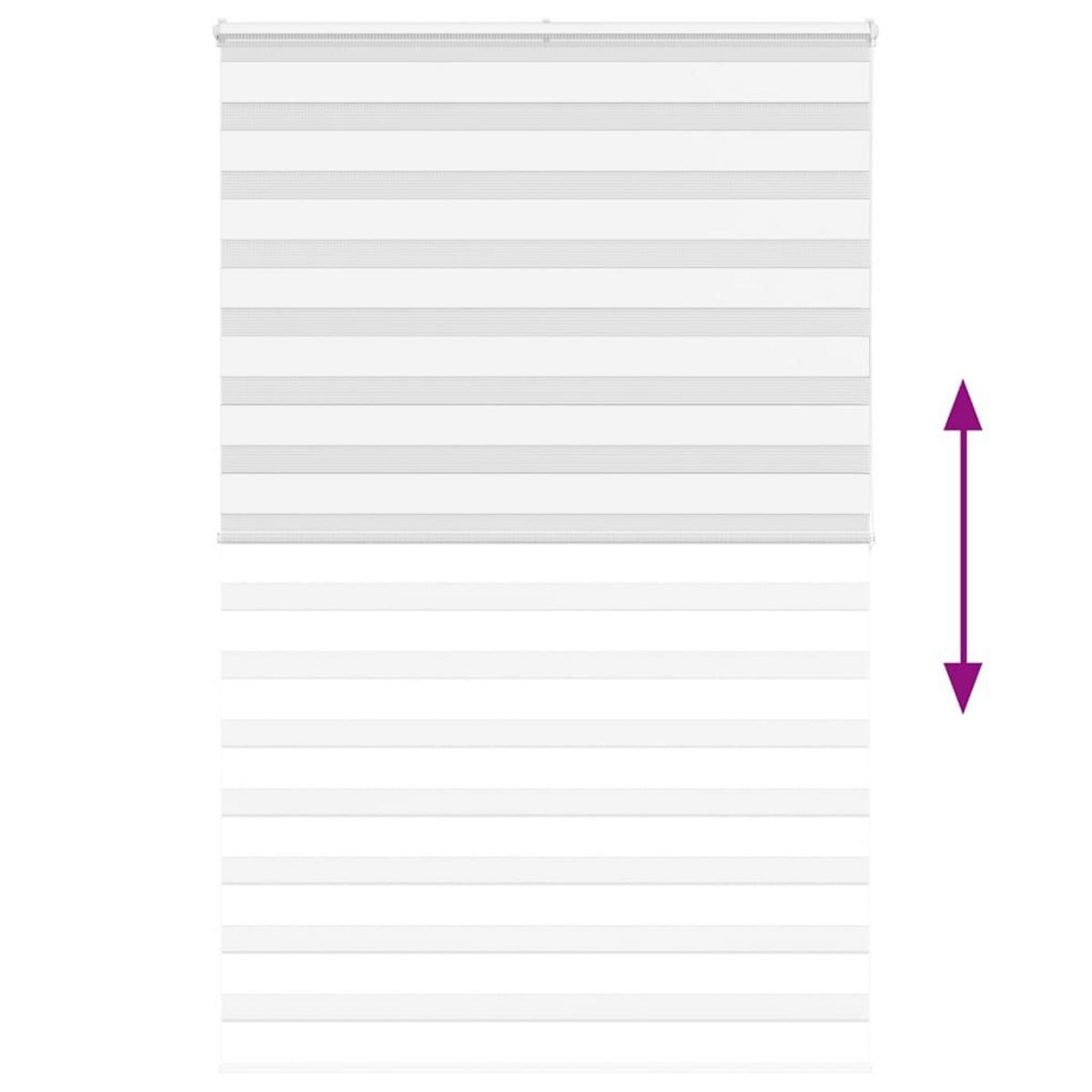 VIDAXL Store zebre blanc 145x200 cm largeur du tissu 140,9cm polyester