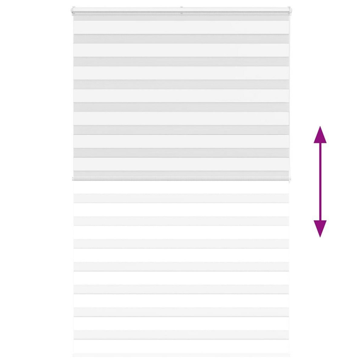 VIDAXL Store zebre blanc 145x200 cm largeur du tissu 140,9cm polyester