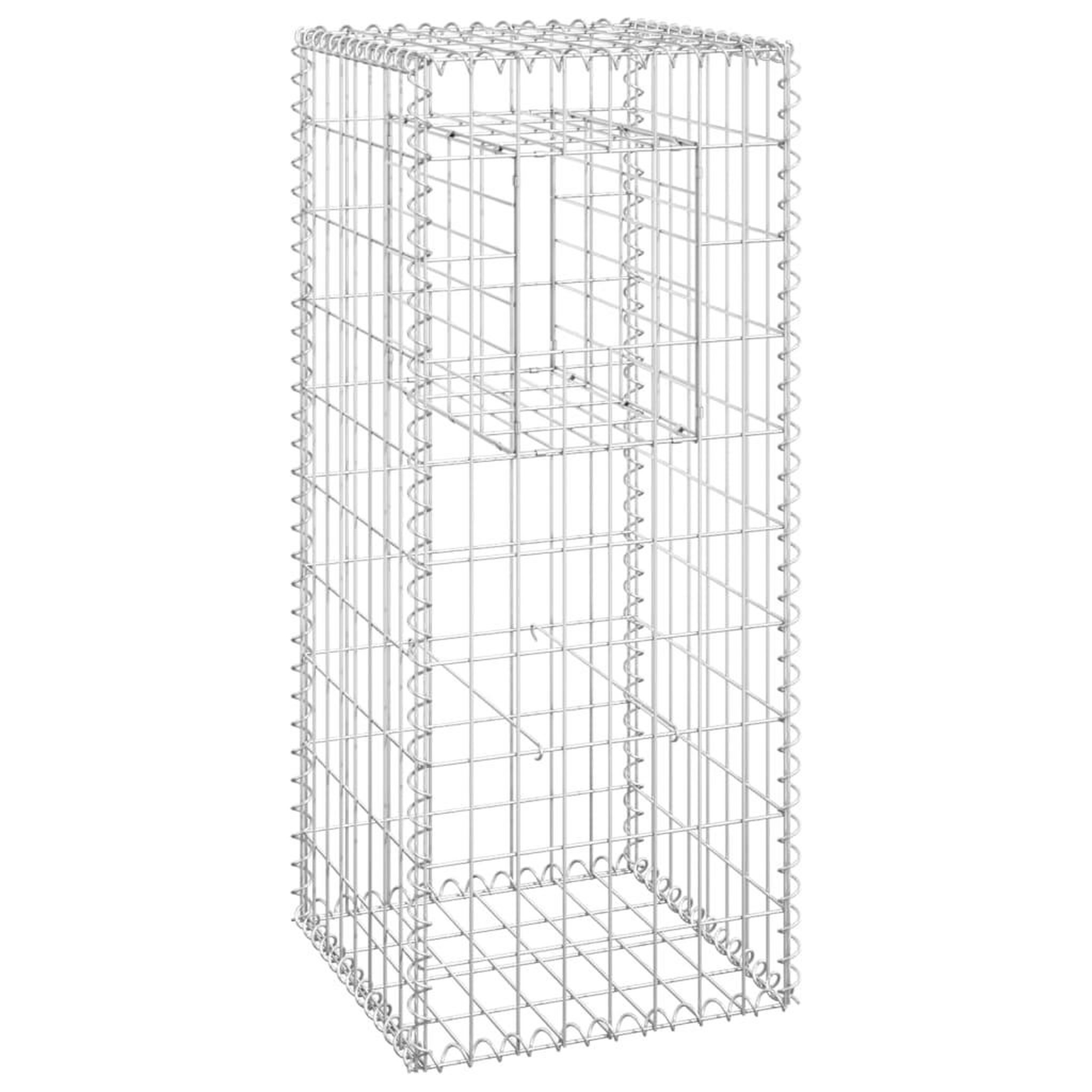 Voir la diapositive 2 : VIDAXL Poteau a panier de gabion 40x40x100 cm Fer