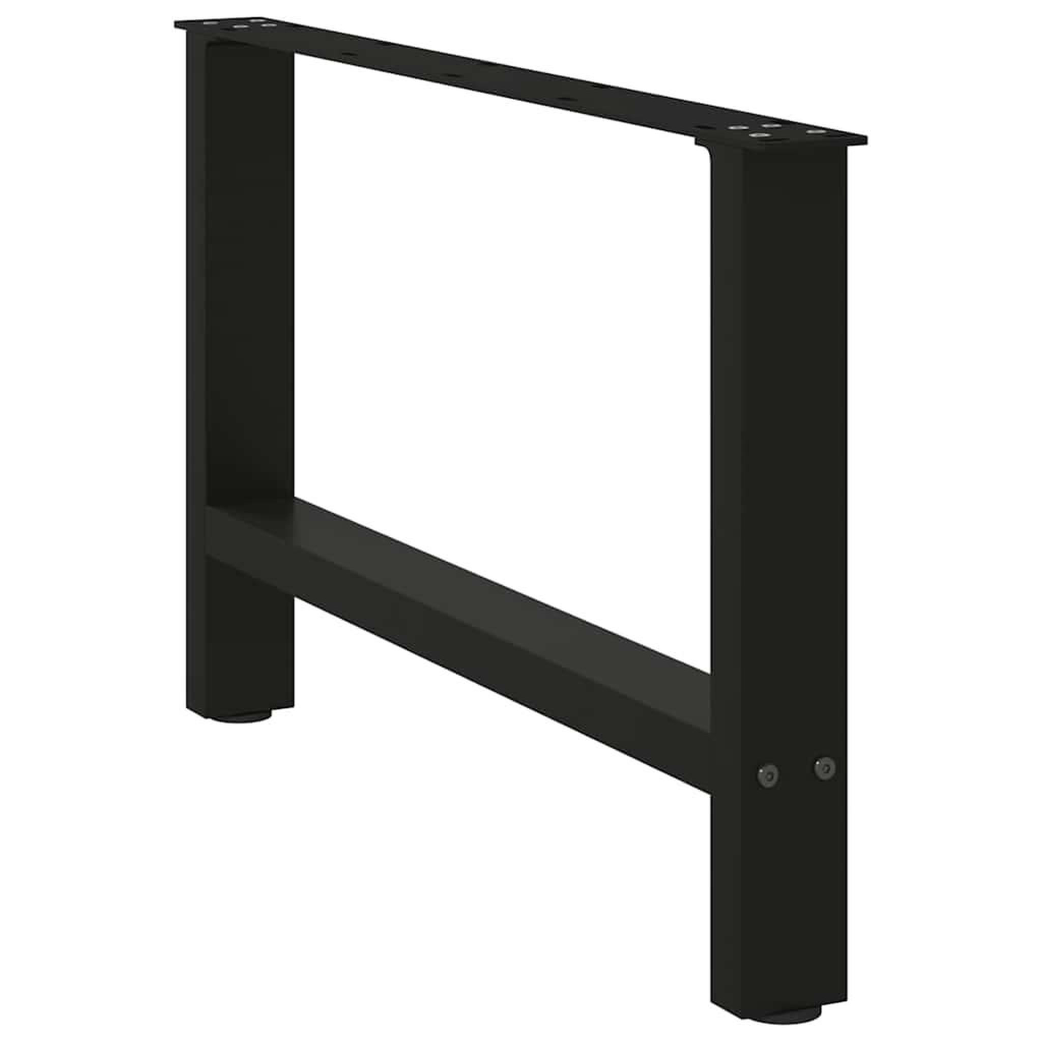 Voir la diapositive 4 : VIDAXL Pieds de table basse noir 2 pcs 70x(42-43) cm acier