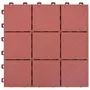 VIDAXL Carreaux de terrasse 10 pcs Rouge 30,5x30,5 cm Plastique