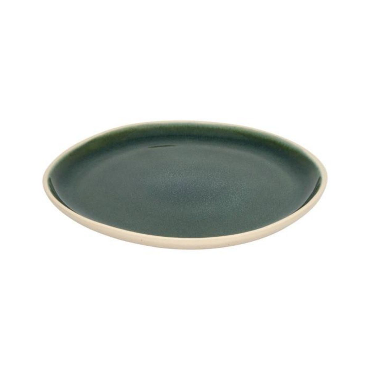 SECRET DE GOURMET Lot de 6 Assiettes à Dessert en Faïence  Wonja  21cm Vert