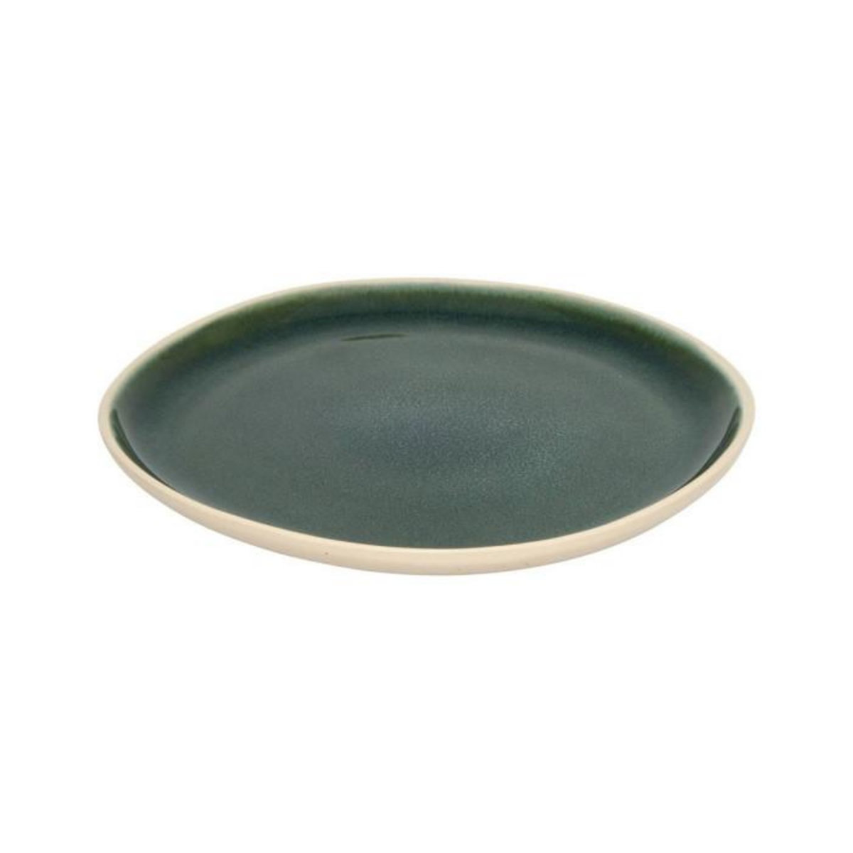 SECRET DE GOURMET Lot de 6 Assiettes à Dessert en Faïence  Wonja  21cm Vert