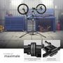 Voir la diapositive 5 : tectake Support de réparation pour vélo poids supporté 50 kg pliable avec fermetures rapides noir