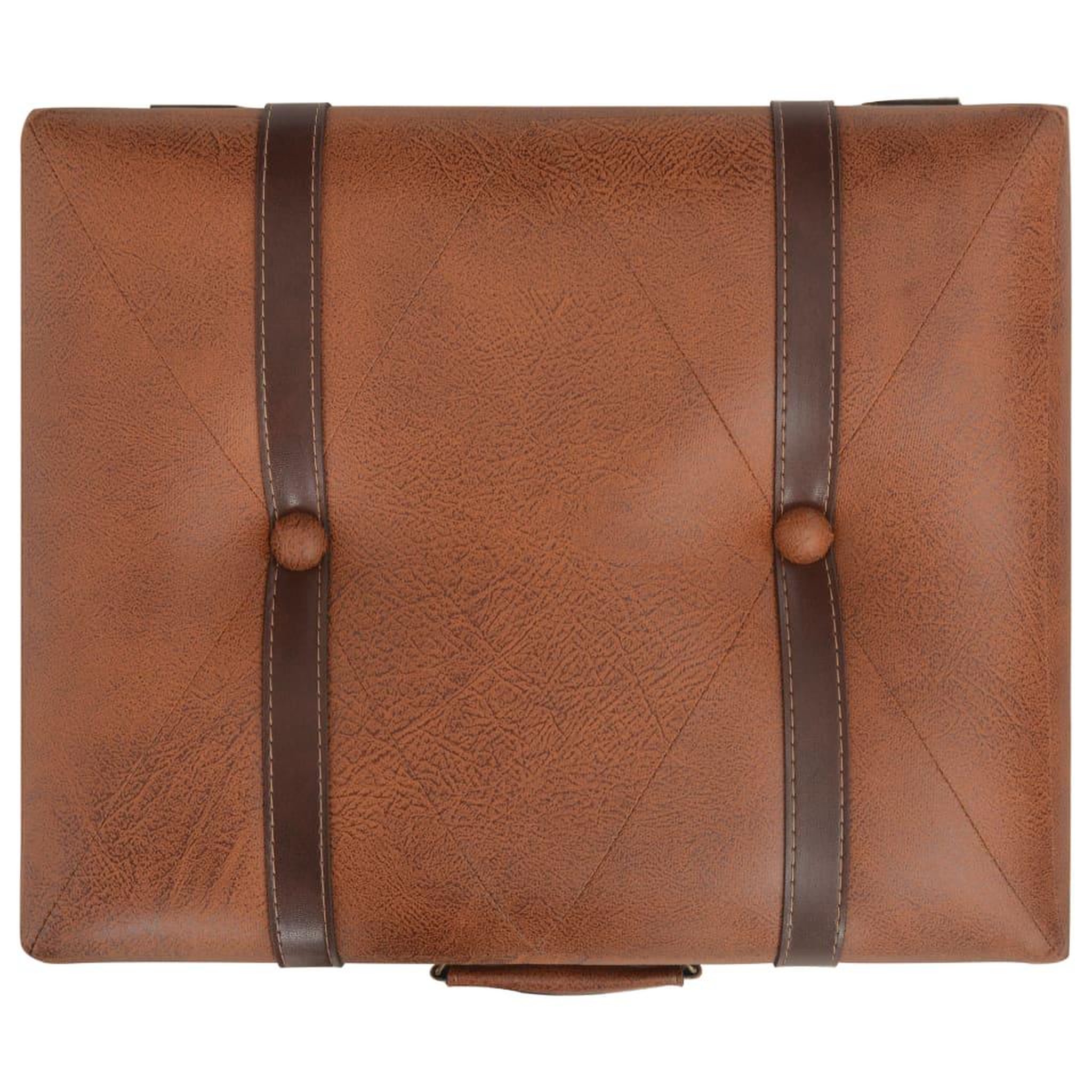 Voir la diapositive 5 : VIDAXL Tabouret de rangement 40 cm marron pale similicuir