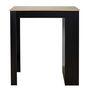 Voir la diapositive 5 : TOILINUX Table de bar mange debout Cheers avec 4 niches de rangement en MDF - Noir et Marron