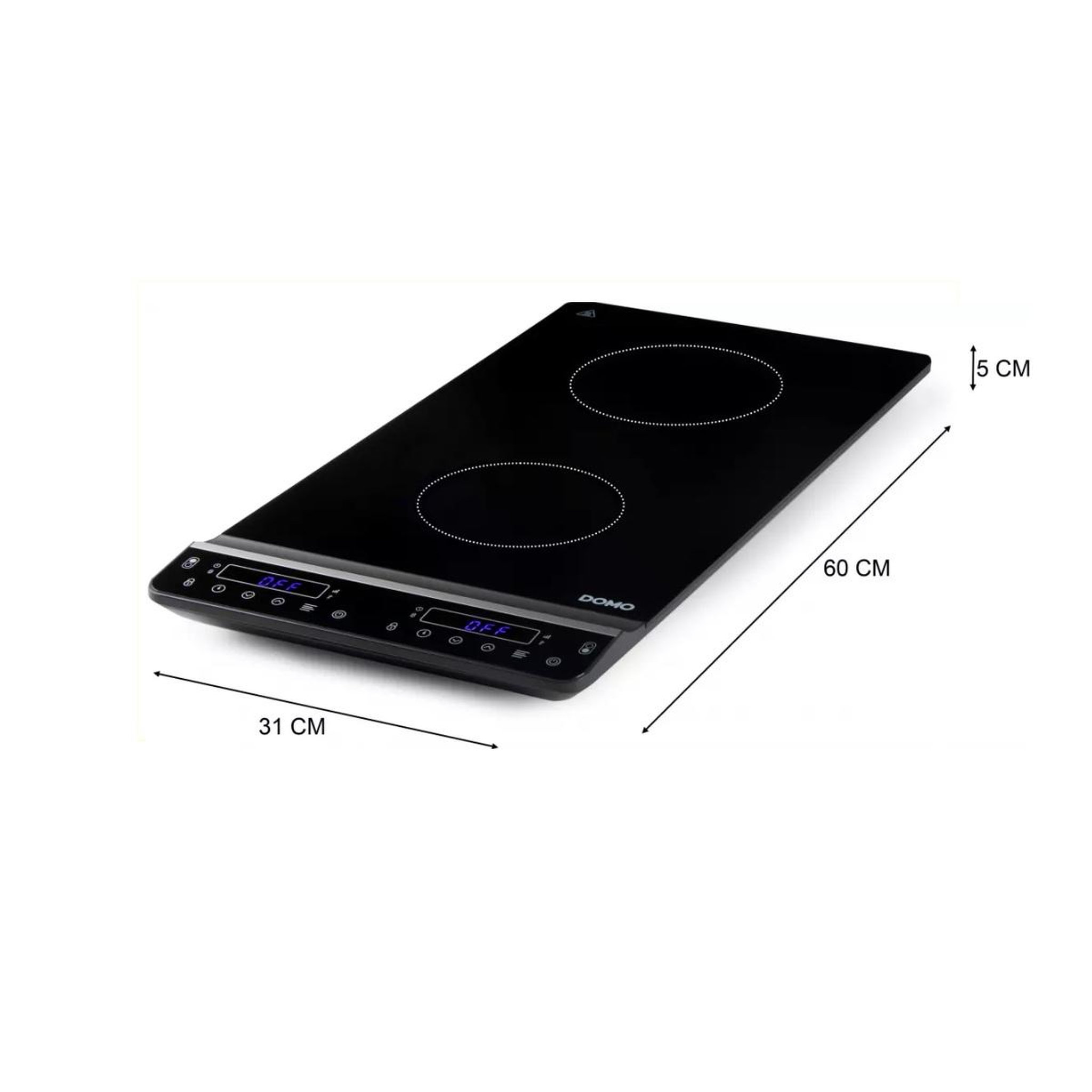 Voir la diapositive 4 : Domo Table de cuisson induction posable 2 feux 3100w - DO30211IP