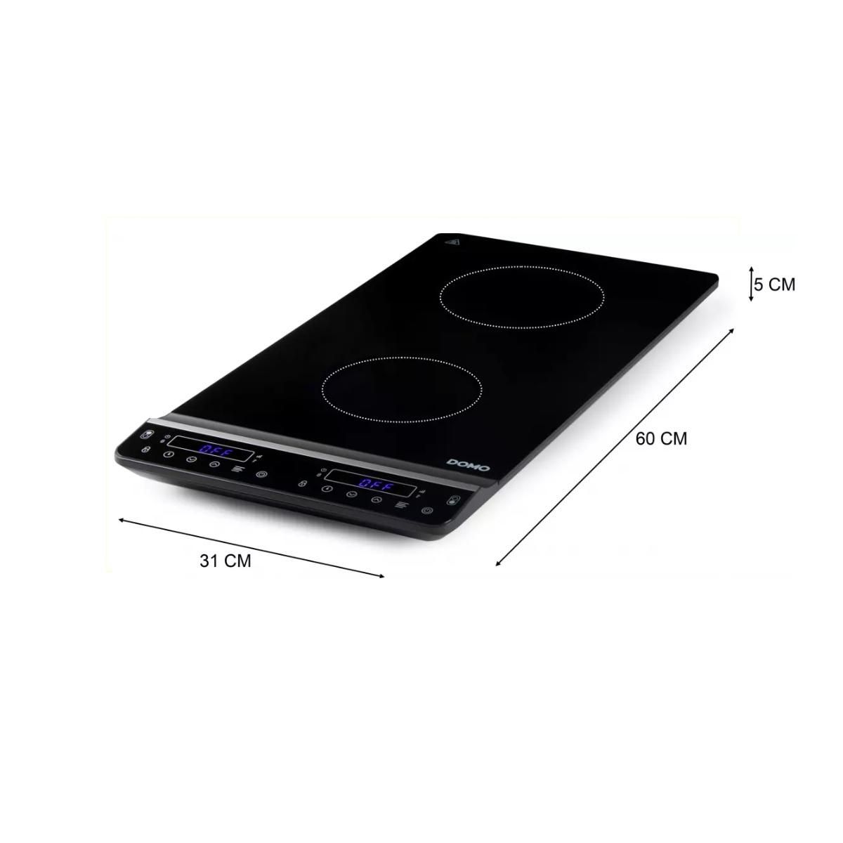 Domo Table de cuisson induction posable 2 feux 3100w - DO30211IP