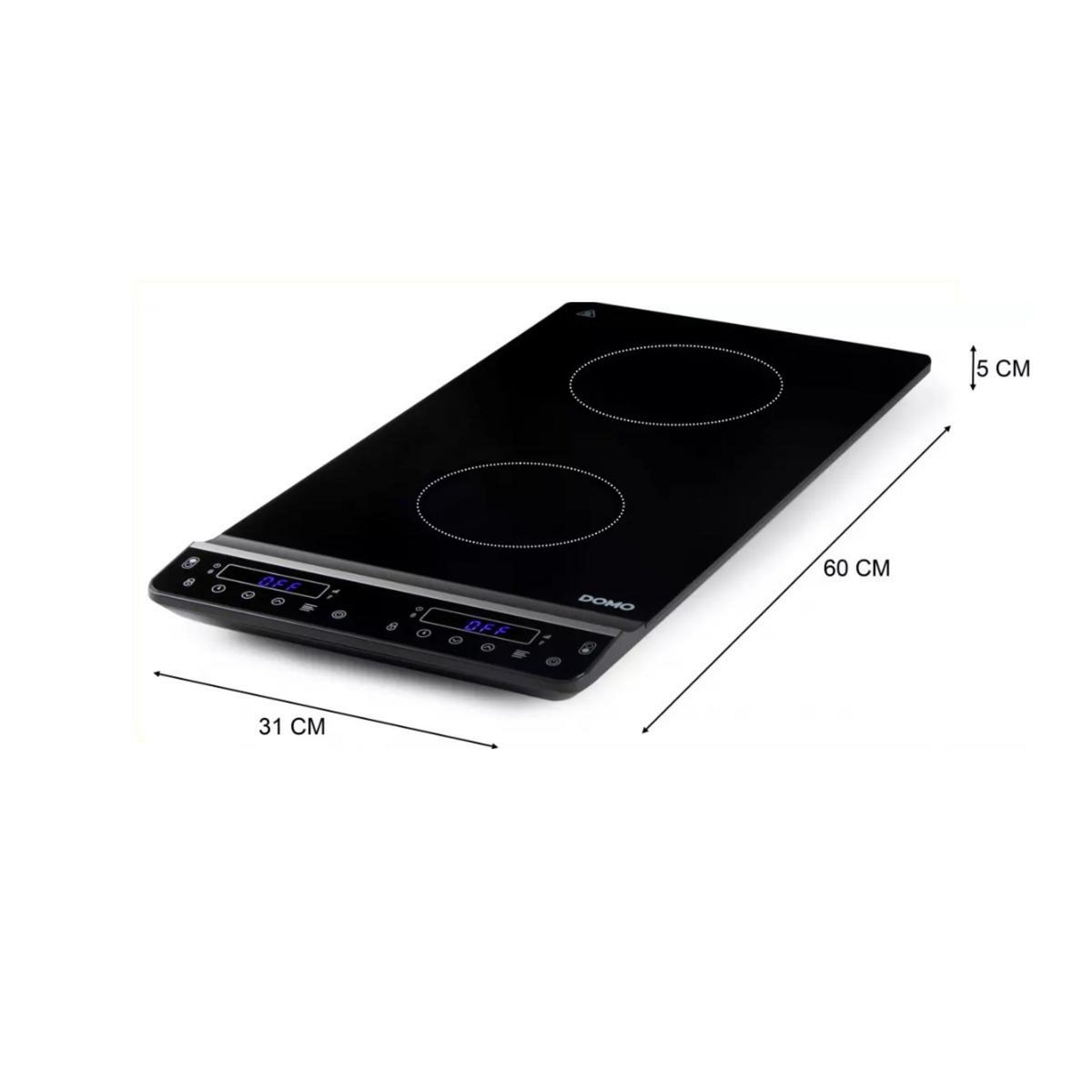 Domo Table de cuisson induction posable 2 feux 3100w - DO30211IP