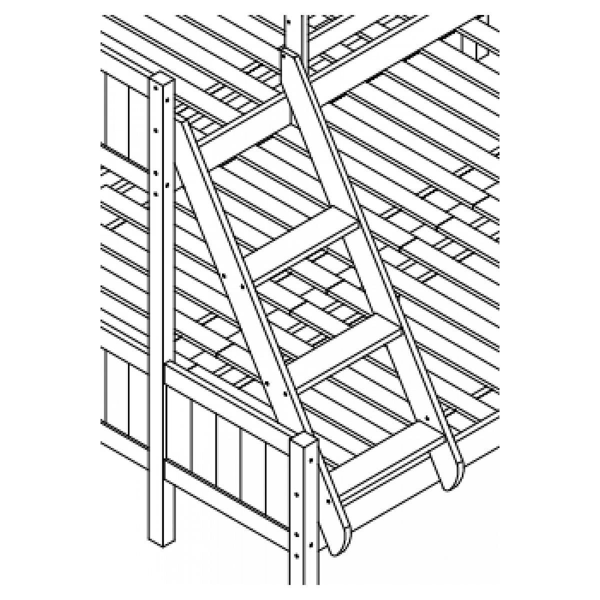 HomeStyle4U Lits superposes 90x200 et140x200 blanc