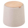 Voir la diapositive 2 : Paris Prix Pouf Rond Design  Munica  43cm Beige