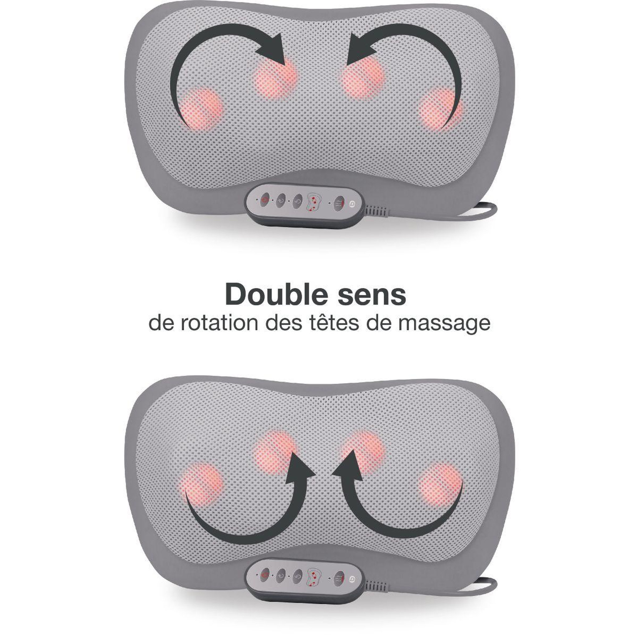 Voir la diapositive 4 : ESSENTIEL B Coussin massant chauffant rechargeable eden