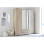 Voir la diapositive 5 : Armoire 4 portes 2 tiroirs 1 miroir L160cm DAISY