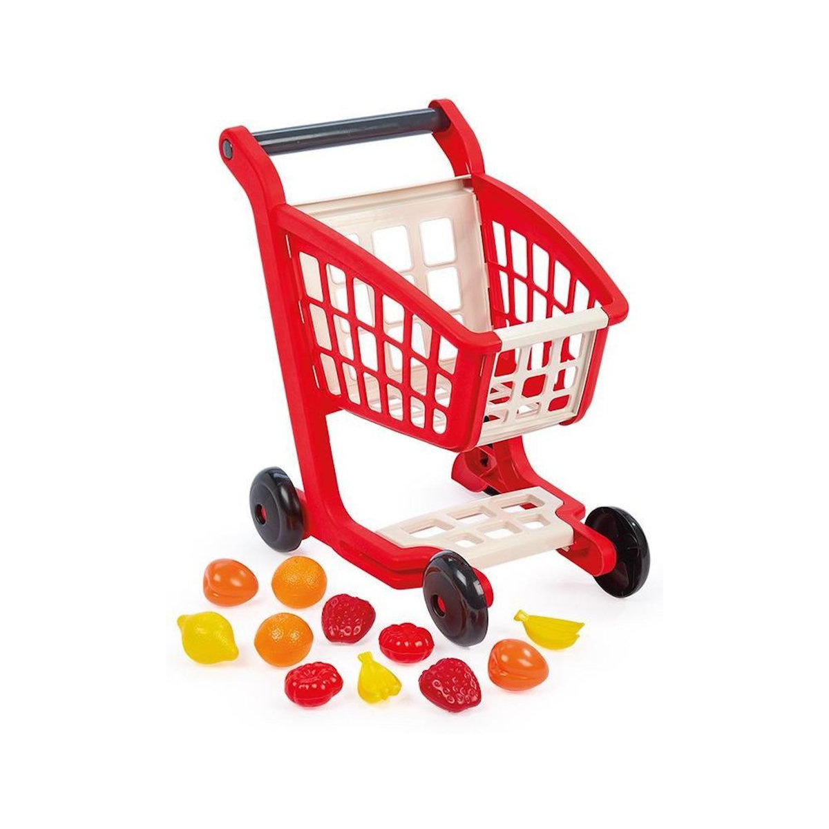 Ecoiffier Chariot de supermarché garni - ECOIFFIER - 11 accessoires - Des 18 mois