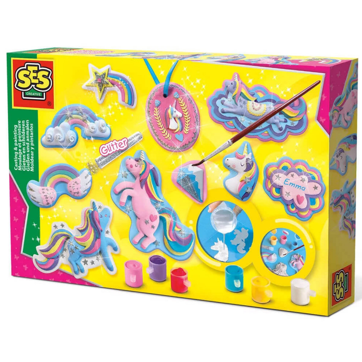 Kit Créatif Dinosaures SES - Moulage Et Peinture Pour Enfants Dès 5 Ans