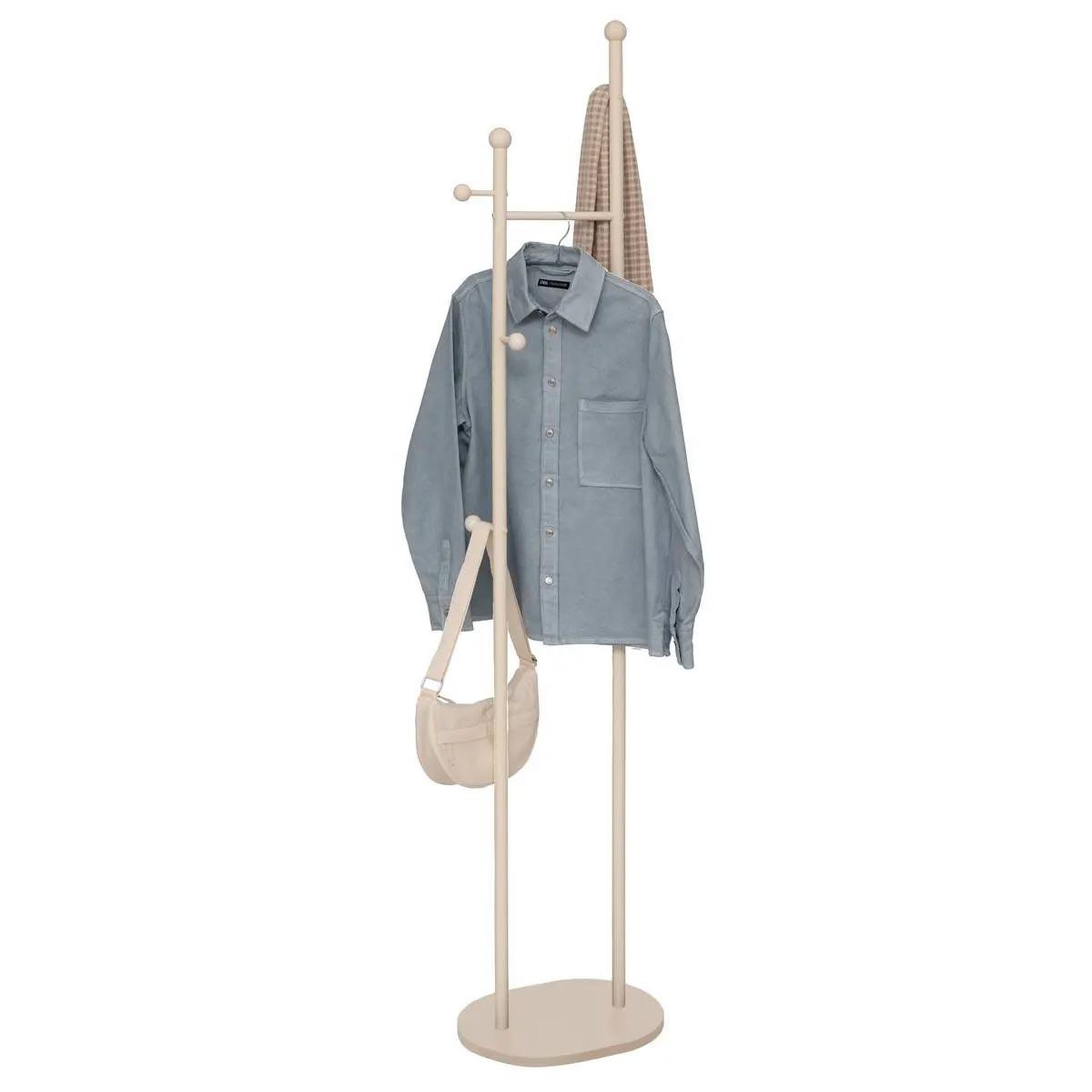 Voir la diapositive 5 : FIVE Porte- manteau 6 tiges  liny  187cm beige