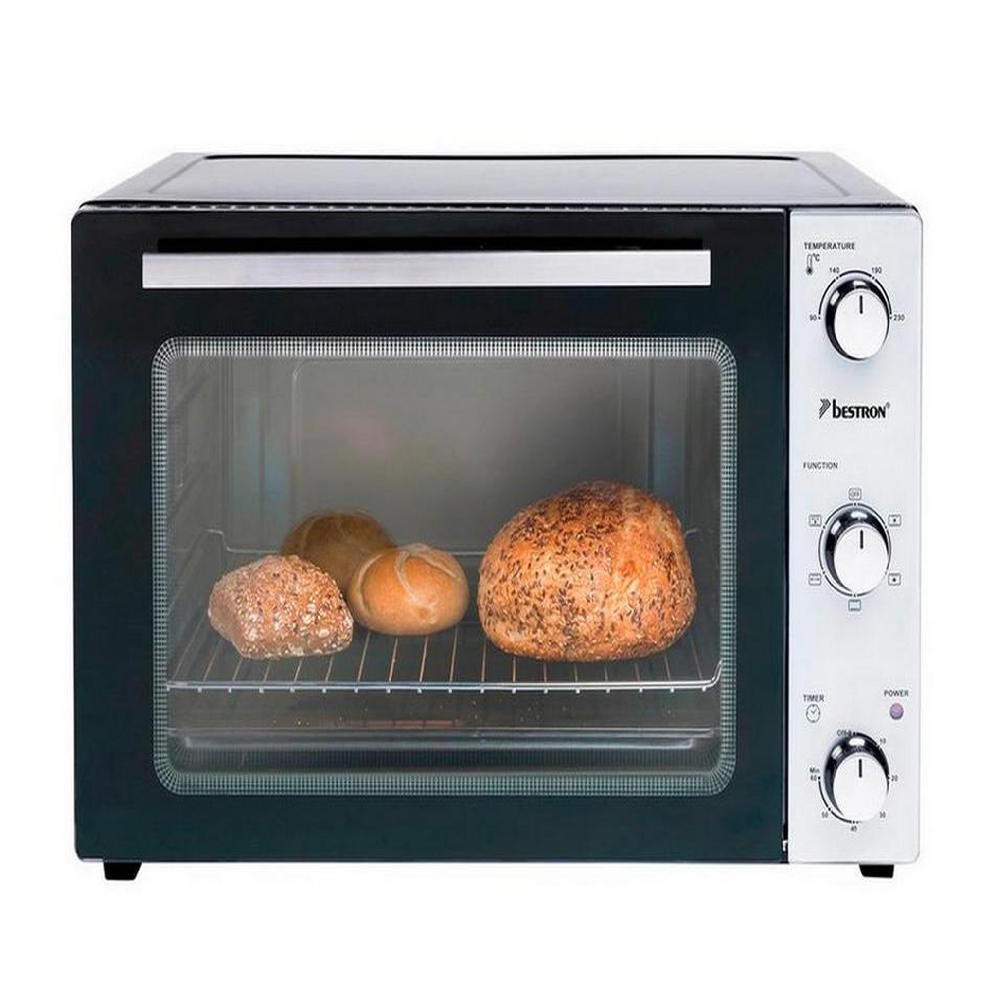 Voir la diapositive 2 : Bestron Four grill 55l 2000w noir/inox - aov55