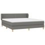Voir la diapositive 3 : VIDAXL Sommier a lattes de lit avec matelas Gris fonce 180x200cm Tissu