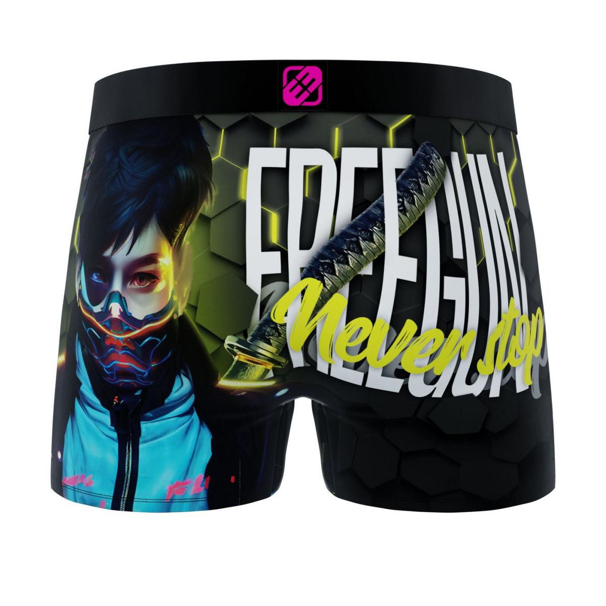 FREEGUN Lot de 3 boxers enfant Manga Cyber