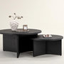 Voir la diapositive 6 : Paris Prix Lot de 2 Tables Basses Design  Salto  85cm Noir
