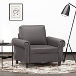VIDAXL Fauteuil Gris 60 cm Similicuir